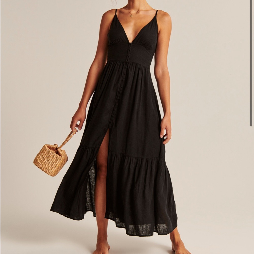 Abercrombie & Fitch linen midaxi dress XS